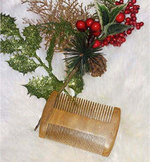 sandalwood beard and mustache comb